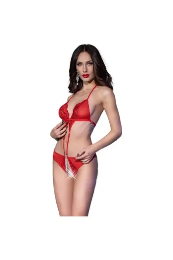 Sensual Ouvert Bodysuit in Sheer Tulle and Lace