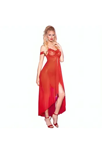 Elegant long babydoll for sensuality and romance
