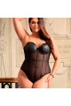 One Piece Metal Strap See Through Underwire Bodysuit