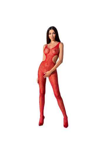 Body in rete Passion BS085 - Lingerie sexy con apertura e trasparenze