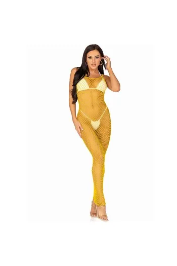 Long Mesh Dress with Open Back - Bohemian Elegance | Leg Avenue