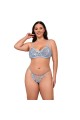 Reggiseno e Slip in Pizzo Floreale Blu Sensuale