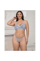 Reggiseno e Slip in Pizzo Floreale Blu Sensuale