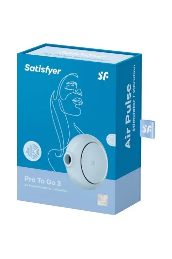 Satisfyer Pro To Go 3: Vibratore Doppio con Tecnologia Air-Pulse | Piccolo e Portatile