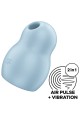 Dual pulse air vibrator for on-the-go pleasure