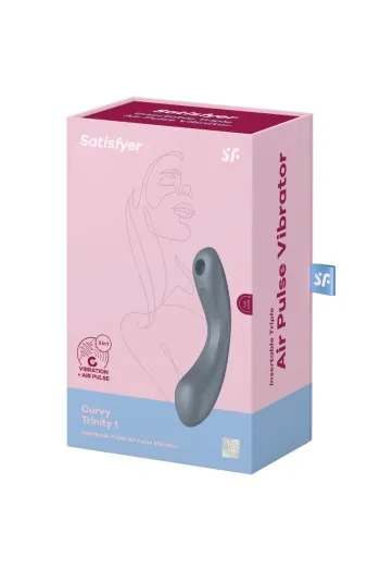 Curvy Trinity 1: 3-in-1 Air Pulse Clitoral Stimulator & G-Spot Vibrator