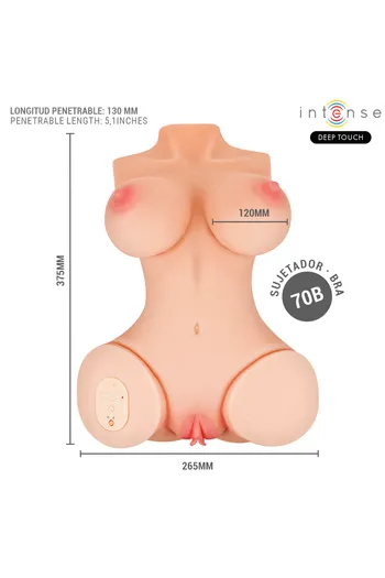 Deep Touch Torso with Vagina and Anus, Suction, Heat, Vibration and Voice 5.5 kg