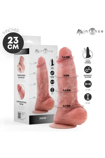 MR INTENSE Spencer Medium Dildo Ultrarealistico in Silicone 23 cm con Ventosa