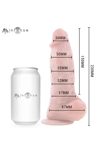 MR INTENSE Spencer Medium Dildo Ultrarealistico in Silicone 23 cm con Ventosa