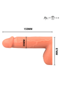 Packer Pene Realistico con Testicoli Flaccido - Talla M