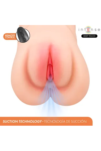 Hyperrealistic vaginal masturbator with vibration and suction