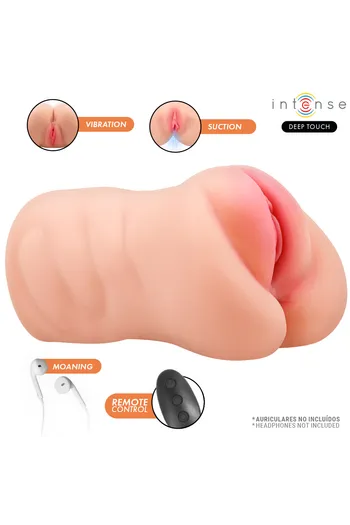 Masturbatore vaginale iperrealistico con vibrazione e suzione