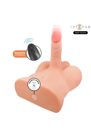 INTENSE DEEP TOUCH - DAMIEN TORSO WITH ANUS AND REALISTIC DILDO WITH PUSHING AND VIBRATION REMOTE CONTROL 3.5 KG