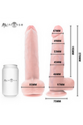 MR INTENSE Neeson Dildo Realistico con Testicoli 27 cm Diametro 5,6 cm