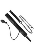 Collare bondage gonfiabile con catena per giochi di controllo