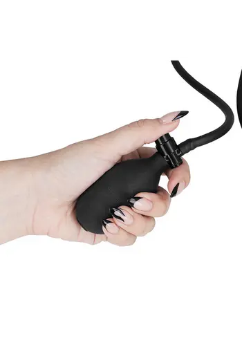 Collare bondage gonfiabile con catena per giochi di controllo