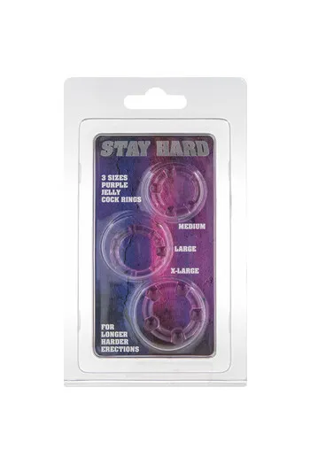 Set of Three Lilac Penis Rings