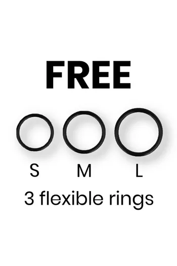 Strap-on Harness with 3 Silicone Rings