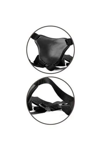 Kit Imbracatura Regolabile Elite Deluxe con Anello con Testicoli e Dildo 20.3 cm