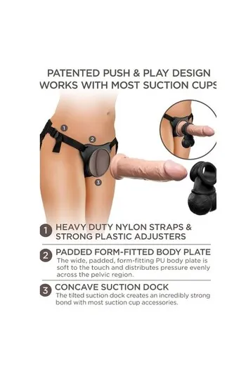 Kit Imbracatura Regolabile Elite Deluxe con Anello con Testicoli e Dildo 20.3 cm